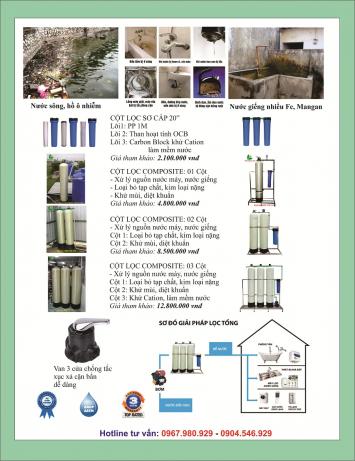 Báo giá hệ thống máy lọc nước sinh hoạt