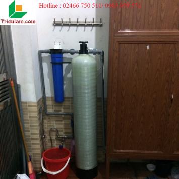 Lắp hệ thống lọc nước sinh hoạt ở Vũ Xuân Thiều bằng một cột composite